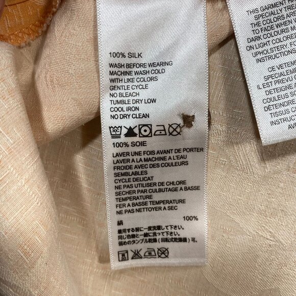 Tommy Bahama Mens XL Original Fit Orange Floral 100% Silk Button up Shirt Summer - Picture 6 of 13